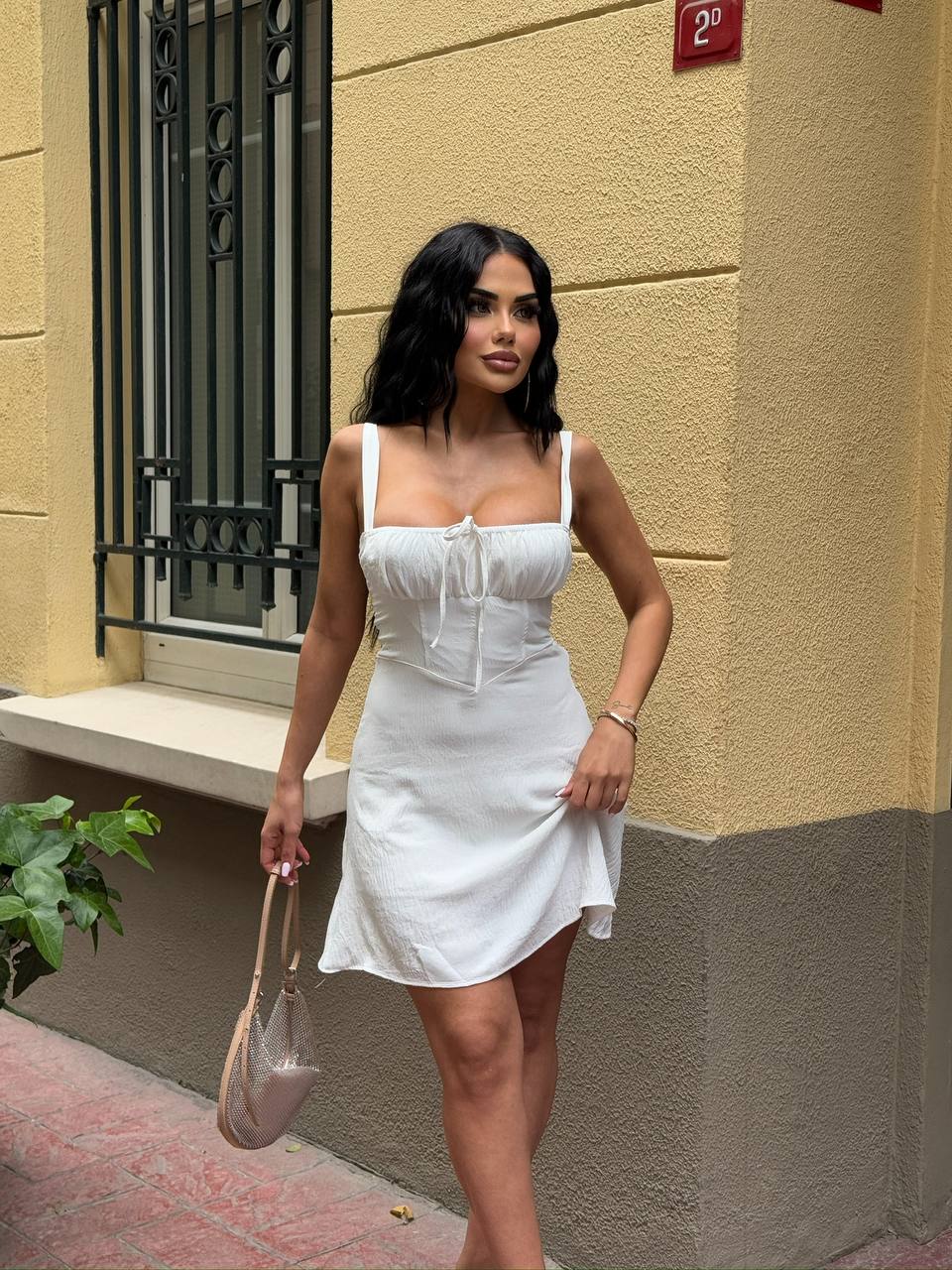 The Bella Ruched Bodice Mini Dress – 1207