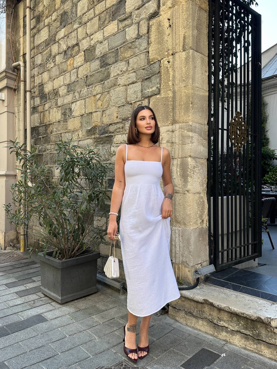 Serenity Smocked Strap Midi Dress - 1220