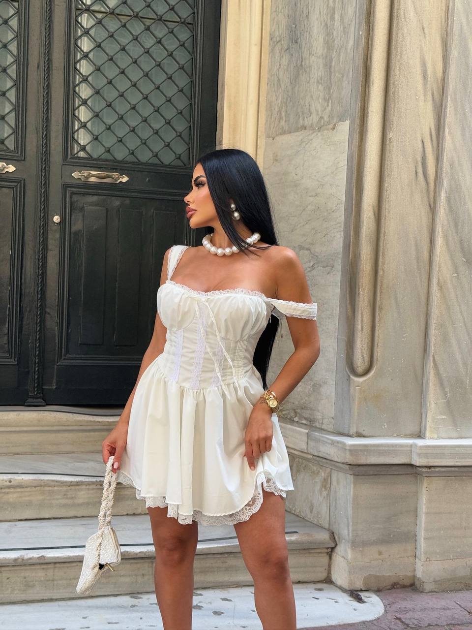 Twilight Drape Waist Cut-Out Midi Dress - 1227