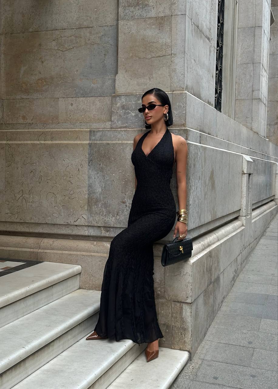 The Seraphina Halter Backless Maxi Dress - 1240