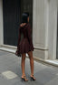 The Ruffled Charm Long Sleeve Mini Dress - 1241