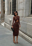 The Allure Cut-Out Mesh Midi Dress - 1243