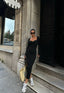The Ribbed Elegance Midi Dress – 1143