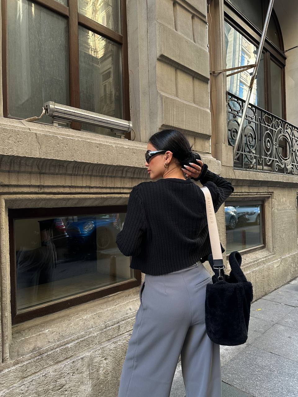 The Ribbed Knit Cardigan & Crop Top Set – 1142