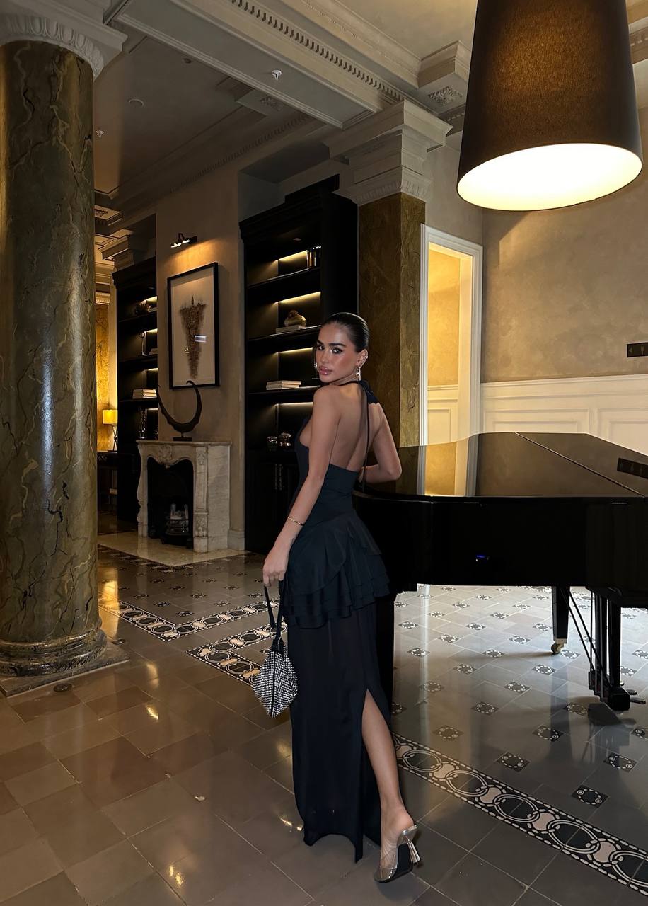 The Luxe Halter Tiered Maxi Dress - 1025