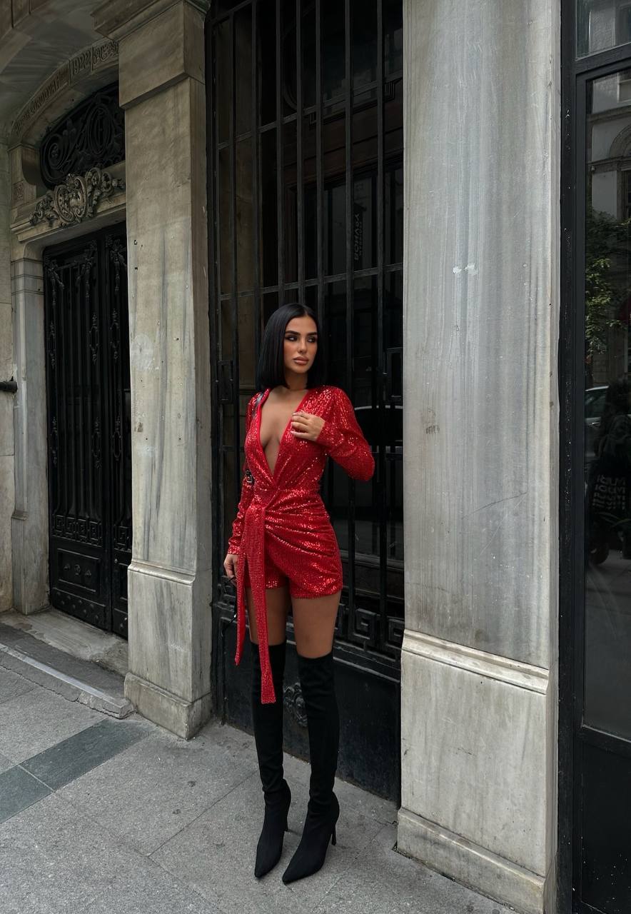 Midnight Glam Sequin Mini Dress - 1042