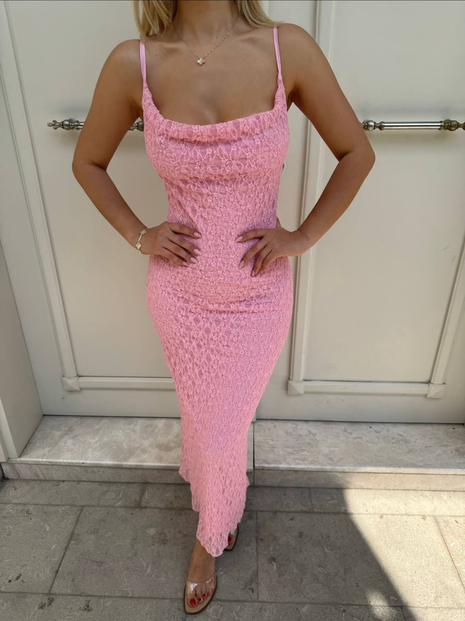 The Coastal Glow Crinkle Midi Dress - 1224