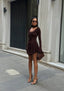 The Ruffled Charm Long Sleeve Mini Dress - 1241