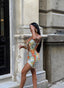 The Havana Cut-Out Ruffle Mini Dress Sunset Glow - 1229