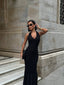 The Seraphina Halter Backless Maxi Dress - 1240