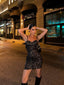 Midnight Spark Mini Dress Bodycon Sequin Glam - 1244