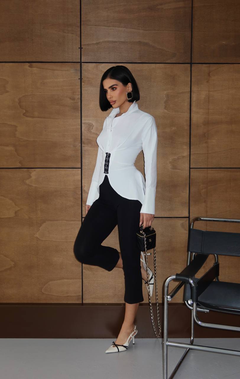 Power Muse Blouse Fitted Corset Waist 1281