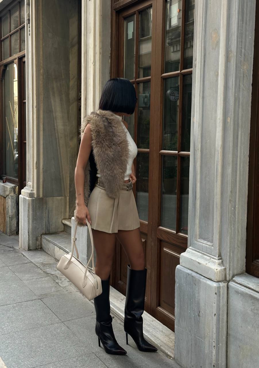 Urban Poise Mini Skirt Pleated High Waist 1276