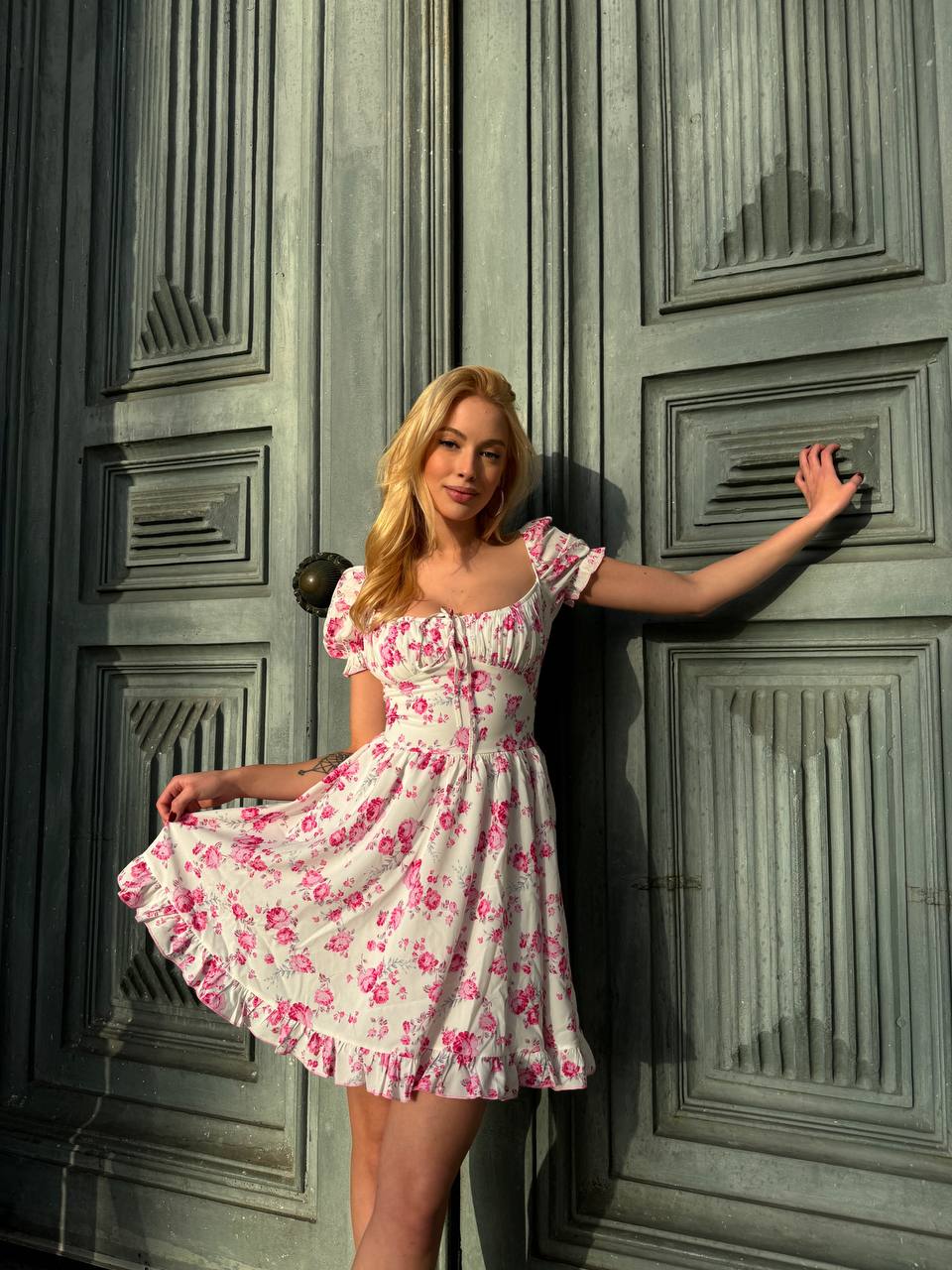 The Blooming Charm Floral Dress – 1133