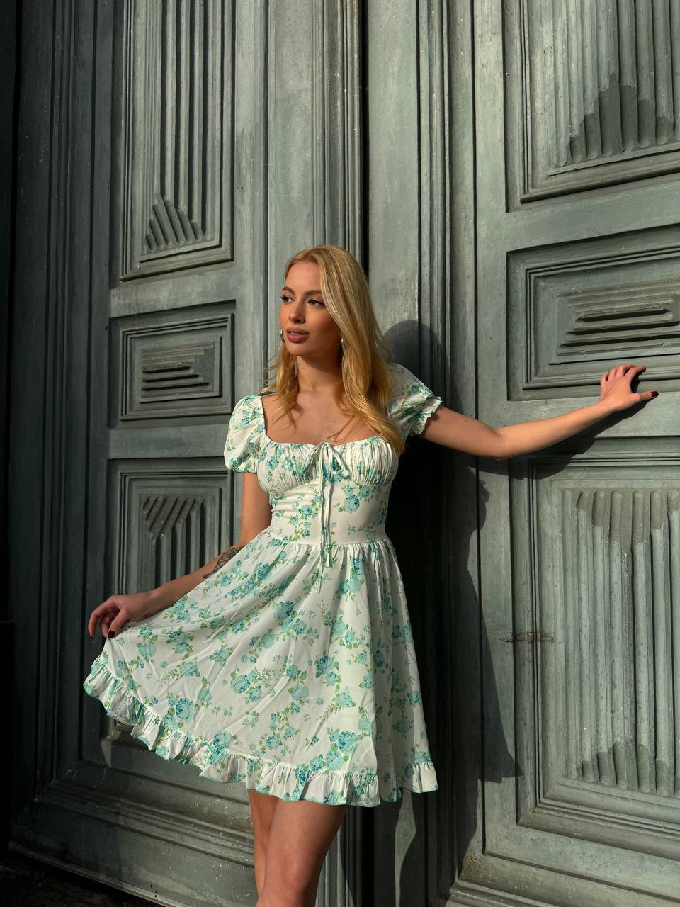 The Blooming Charm Floral Dress – 1133