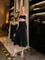 The Satin Elegance Midi Skirt – 1129