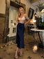 The Satin Elegance Midi Skirt – 1129