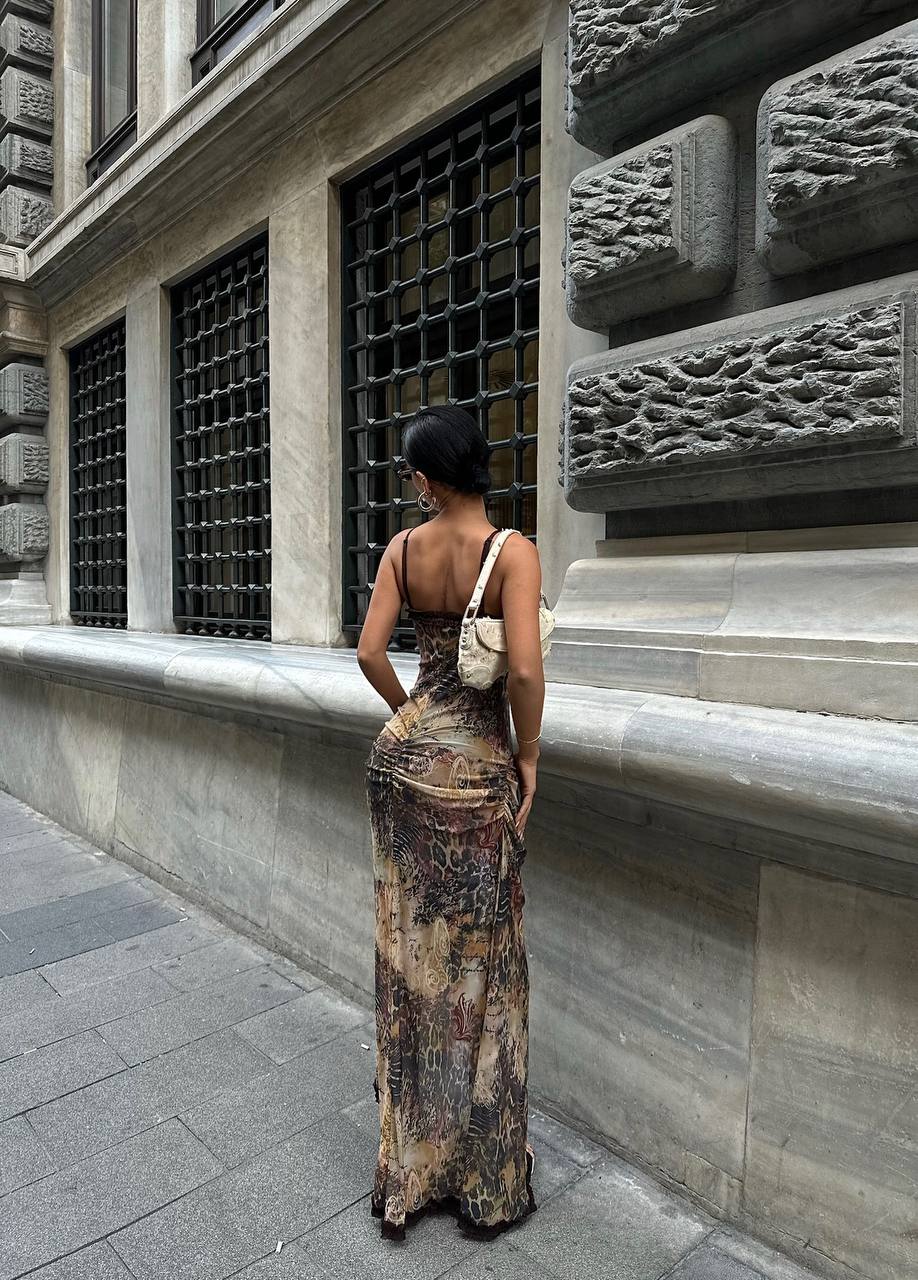 The Noir Allure Maxi Dress – 1044