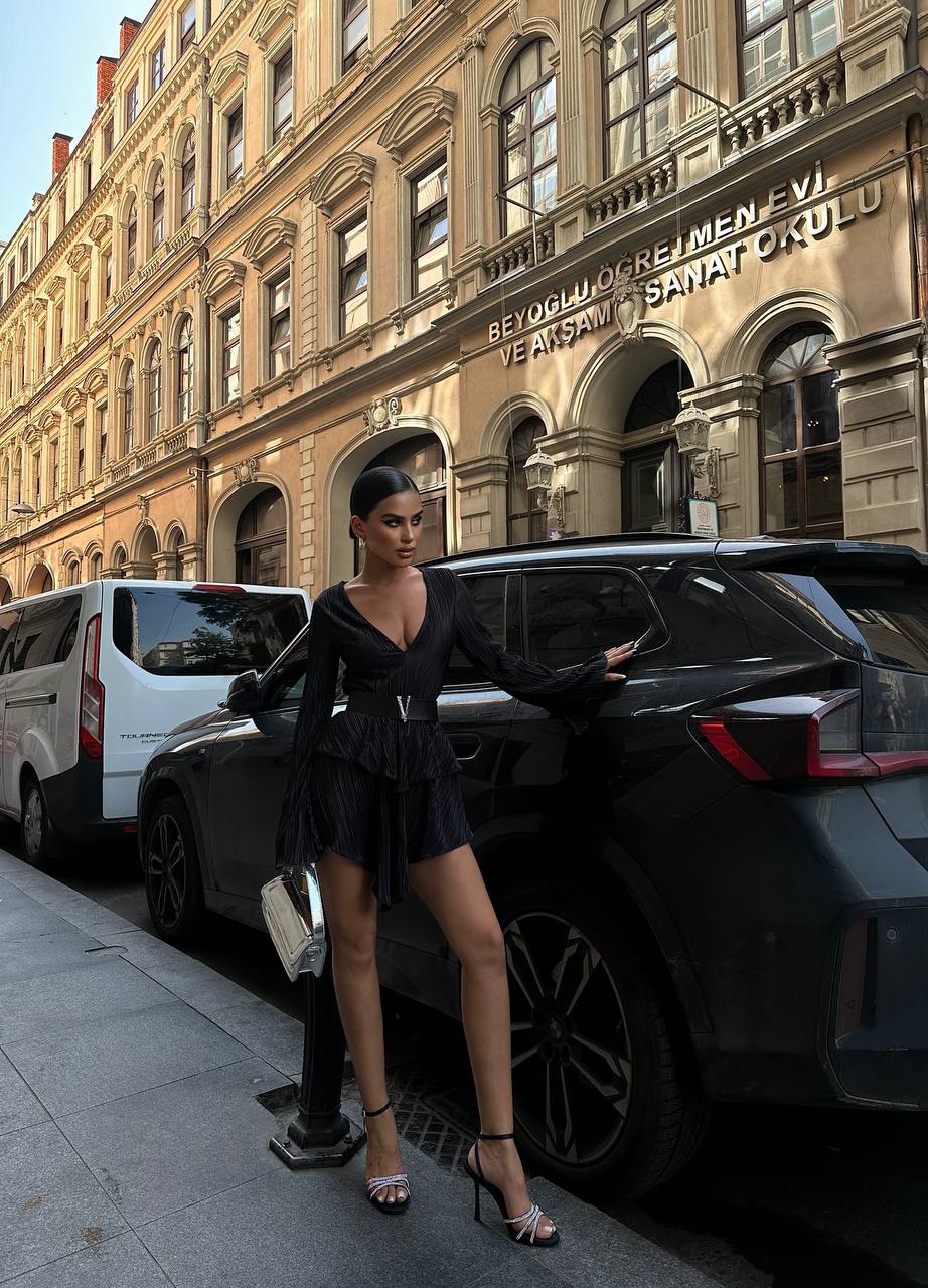 The Bella Pleated Mini Dress – 1006