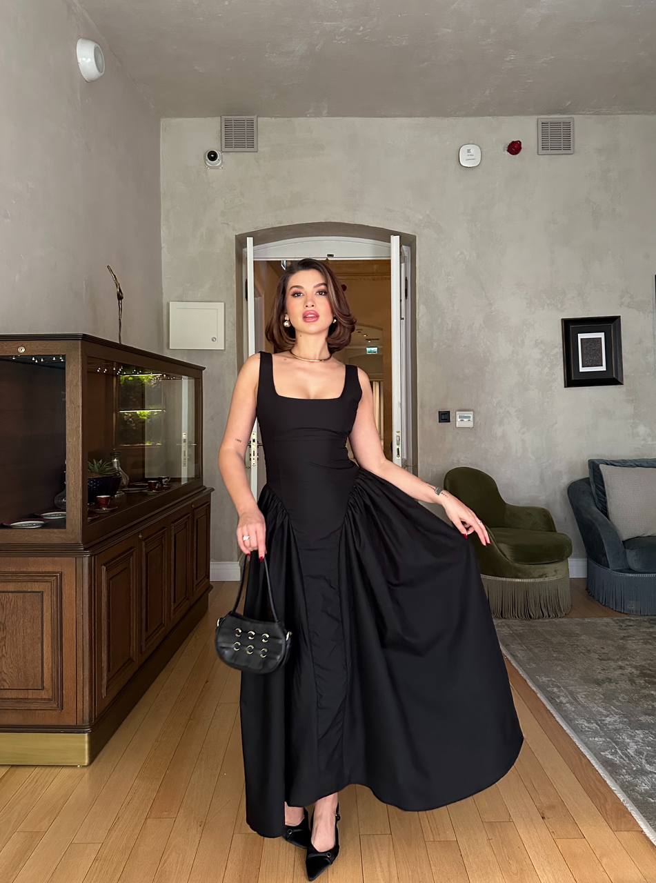 The Belle Lace-Up Midi Dress – 1164