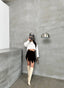 Ethereal Asymmetrical Ruched Skirt - 1173