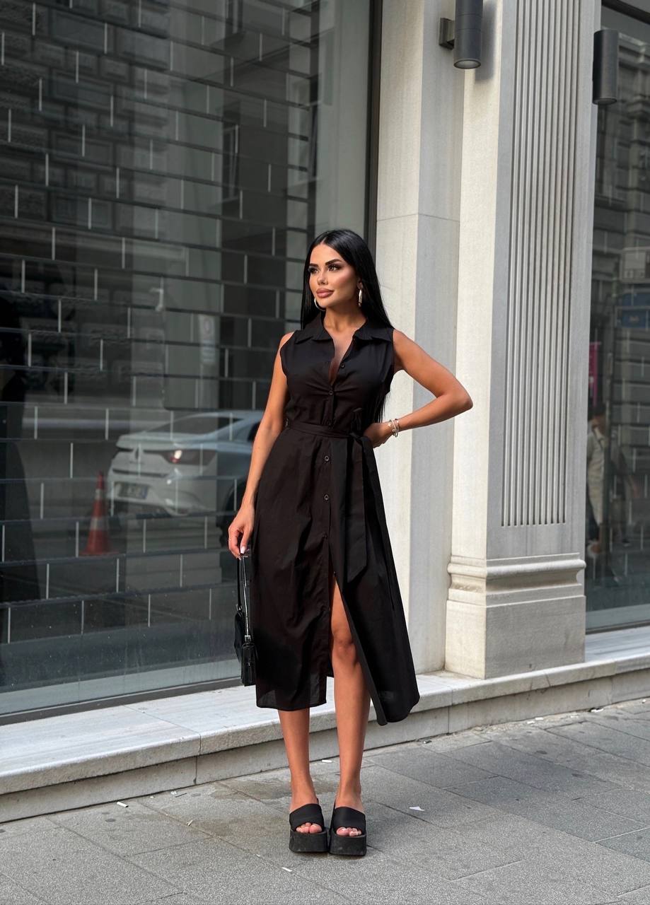 Urban Grace Button-Down Midi Dress – 1231