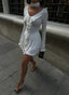 The Ruffled Charm Long Sleeve Mini Dress - 1241
