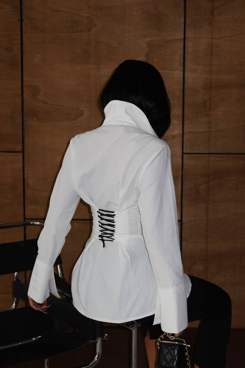 Power Muse Blouse Fitted Corset Waist 1281