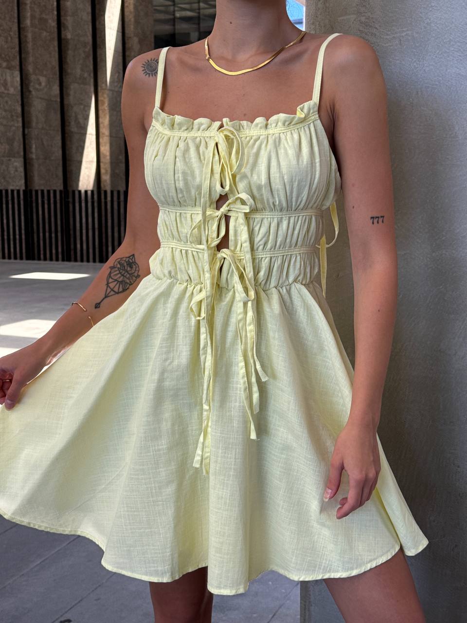 The Ruffled Summer Charm Mini Dress - 1118