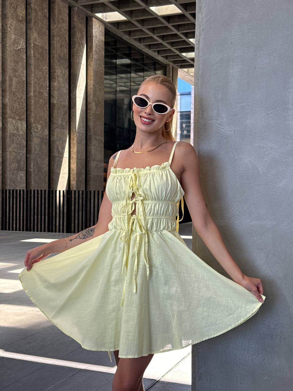 The Ruffled Summer Charm Mini Dress - 1118