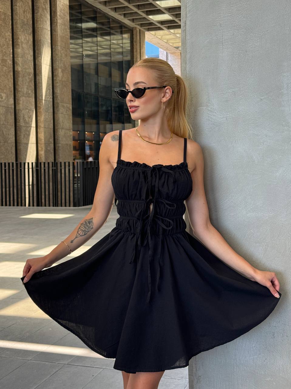 The Ruffled Summer Charm Mini Dress - 1118