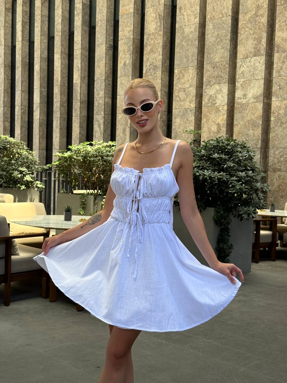 The Ruffled Summer Charm Mini Dress - 1118