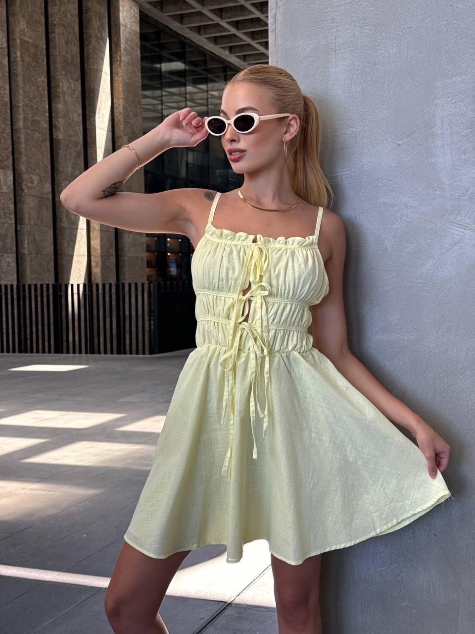 The Ruffled Summer Charm Mini Dress - 1118