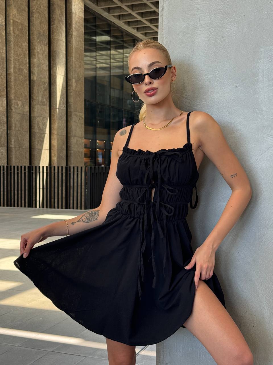 The Ruffled Summer Charm Mini Dress - 1118