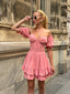 The Delphine Ruffled Corset Dress - 1115