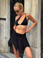 Asymmetrical Mesh Wrap Skirt – 1114