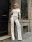 The Chic Ribbed Two-Piece Set - 1112