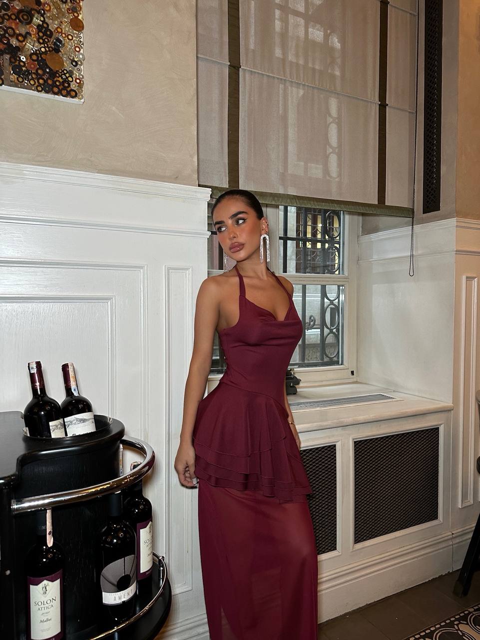 The Luxe Halter Tiered Maxi Dress - 1025