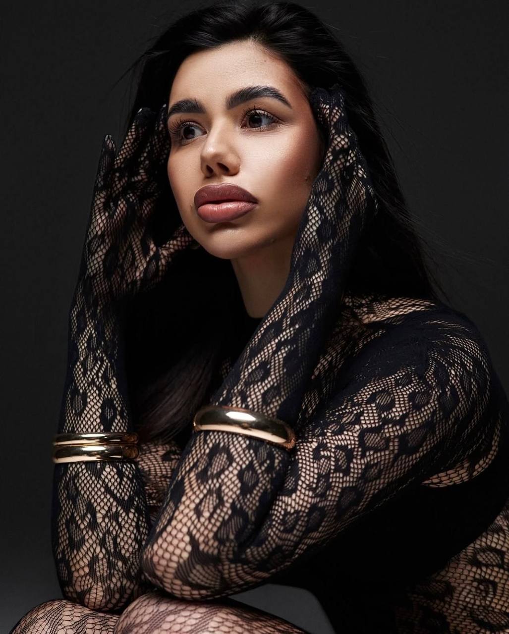 Noir Lace Illusion Full Bodysuit Bold Elegance - 1180