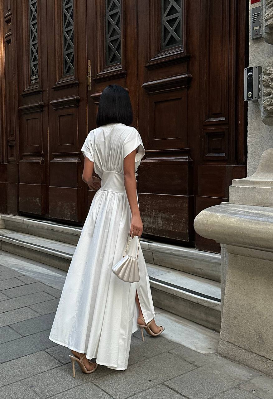 The Empress Waist-Cinched Maxi Dress Statement Elegance - 1189