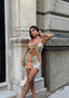 The Havana Cut-Out Ruffle Mini Dress Sunset Glow - 1229