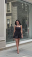 The Bella Halter Bubble Mini Dress Luxe Edition - 1214