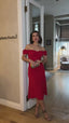The Sophia Off-Shoulder Midi Dress – 1003
