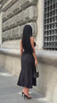 The Riviera Charm Lace-Up Midi Dress Summer Romance - 1202