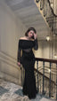 The Seraphina Off-Shoulder Gown Maxi Dress- 1012