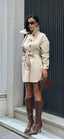 Urban Allure Romper Tailored Belted Trench Style - 1252