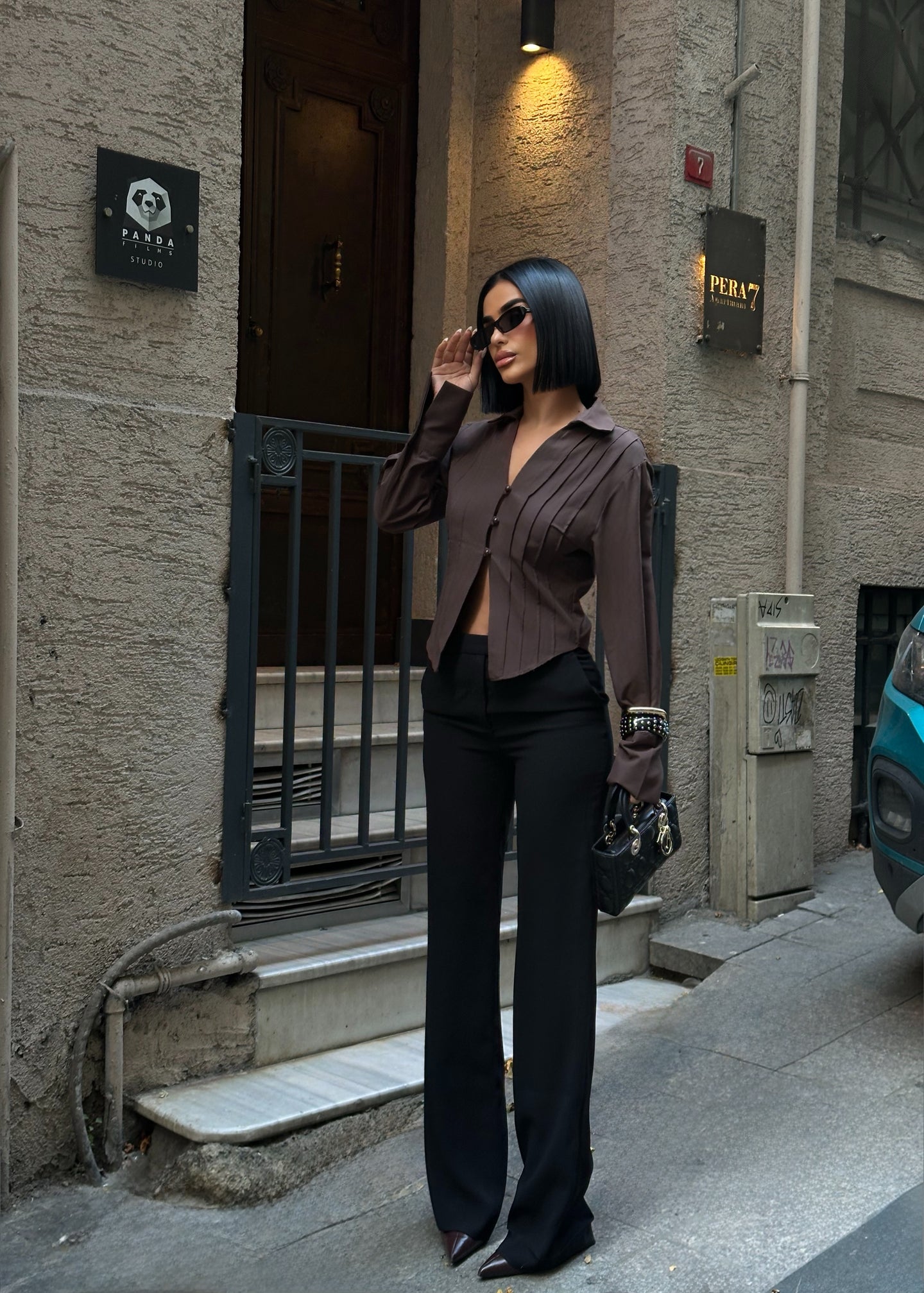 Sculpt Curve Button Shirt Tailored Waist Design 1265