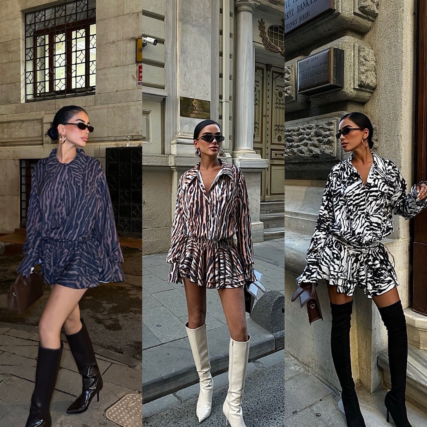 Urban Luxe Safari Set Outfits (Two-Piece Set) - 1034