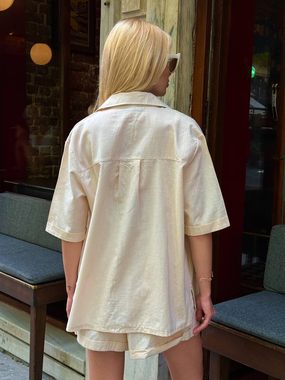 Relaxed Effortless  Linen Shirt and Shorts Set – 1109