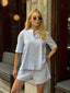 Relaxed Effortless  Linen Shirt and Shorts Set – 1109